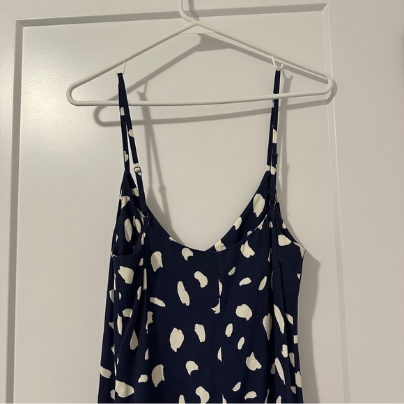 Reformation Navy and Cream Splatter Pattern Dress Size 6 Women’s - Picture 9 of 13